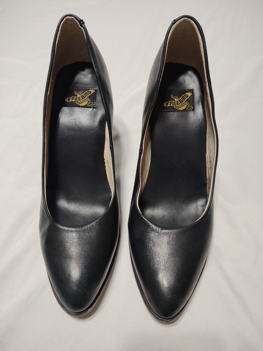 Freebird Oxford Shoes Women\'s 7 Distressed Black Leather Slip On MABEL Women main image 4