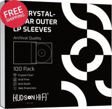 100Pk Archival Grade Vinyl Outer Jacket Sleeves Crystal Clear Record Protection