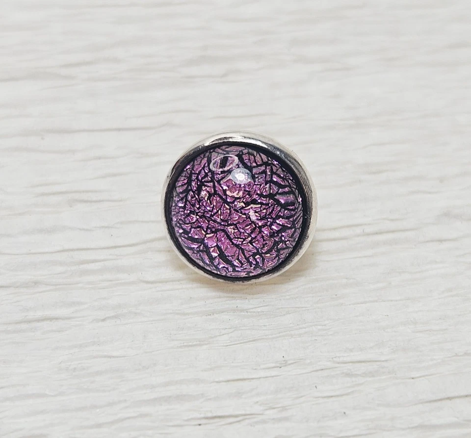 1 One Kameleon Jewel Pop Rosa Vidrio Dicroico 925 Esterlina Foto 2 de 4