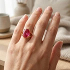 Luminous Pink Padparadscha Sapphire 7.65Ct 925 Sterling Silver Handmade Ring