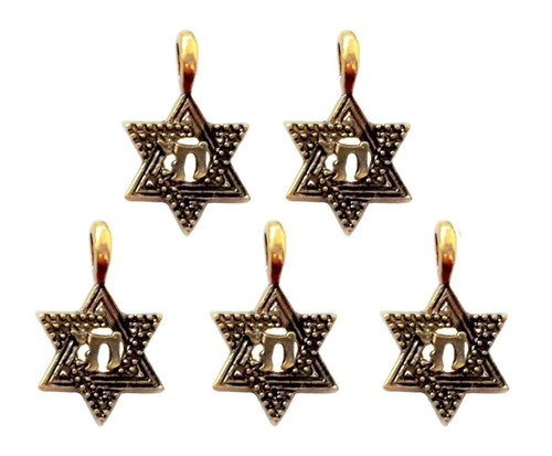 Pendant DIY 5 chai STAR OF DAVID Charm Making Jewish Judaica Holy Jewelry - Picture 3 of 6