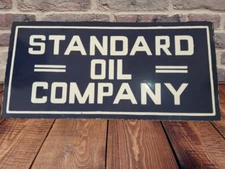 Standard Oil Co  Porcelain Enamel Heavy Metal Sign 36 Inches Double side