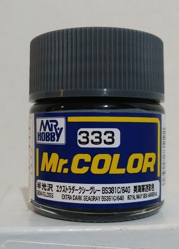Gunze Sangyo Mr Color C-333, Semi-gloss Extra dark Sea Gray, BS391C/640 ...