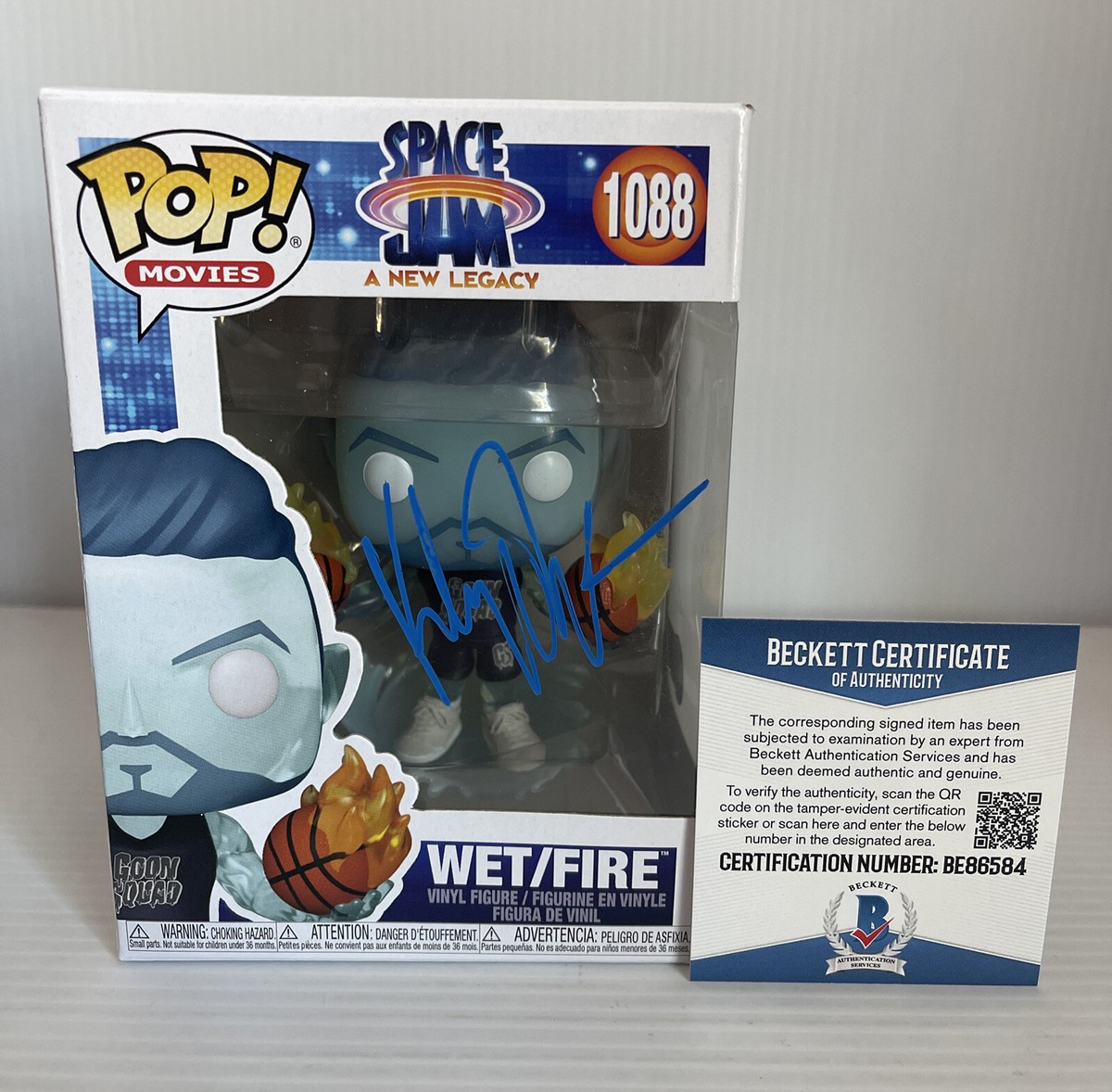 スポーツ Funko Klay Thompson Autographed Beckett Klay Thompson Signed Autographed Wet Fire Space Jam legacy