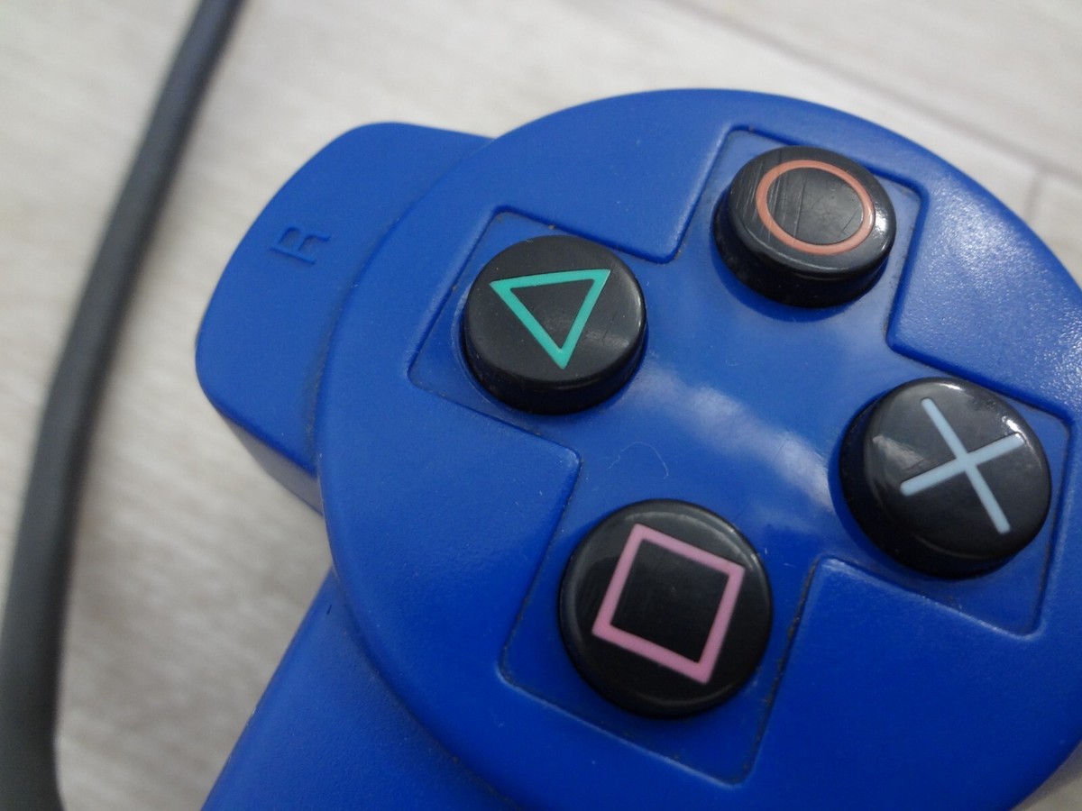 Manette Hori Pad Pour PlayStation PS1 - Modèle SLPH 00033 Bleu - Occasion Japon