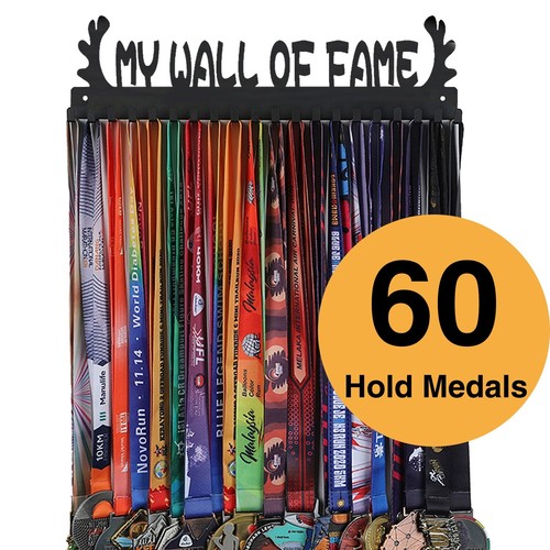 Goutoports Personalized Medal Hanger Display Trophy Shelf Sports Medal Display