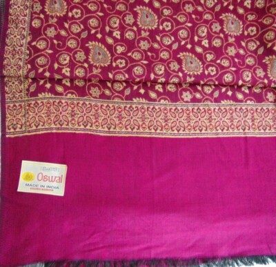 Oswal Womens Wrap Shawl 78'' X 38'' Multi Colors Purple Gold Multiple Patterns New