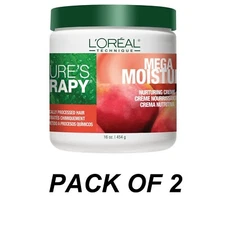 L'OREAL  Nature's Therapy  Mega Moisture Hair Creme 16 oz Pack of 2