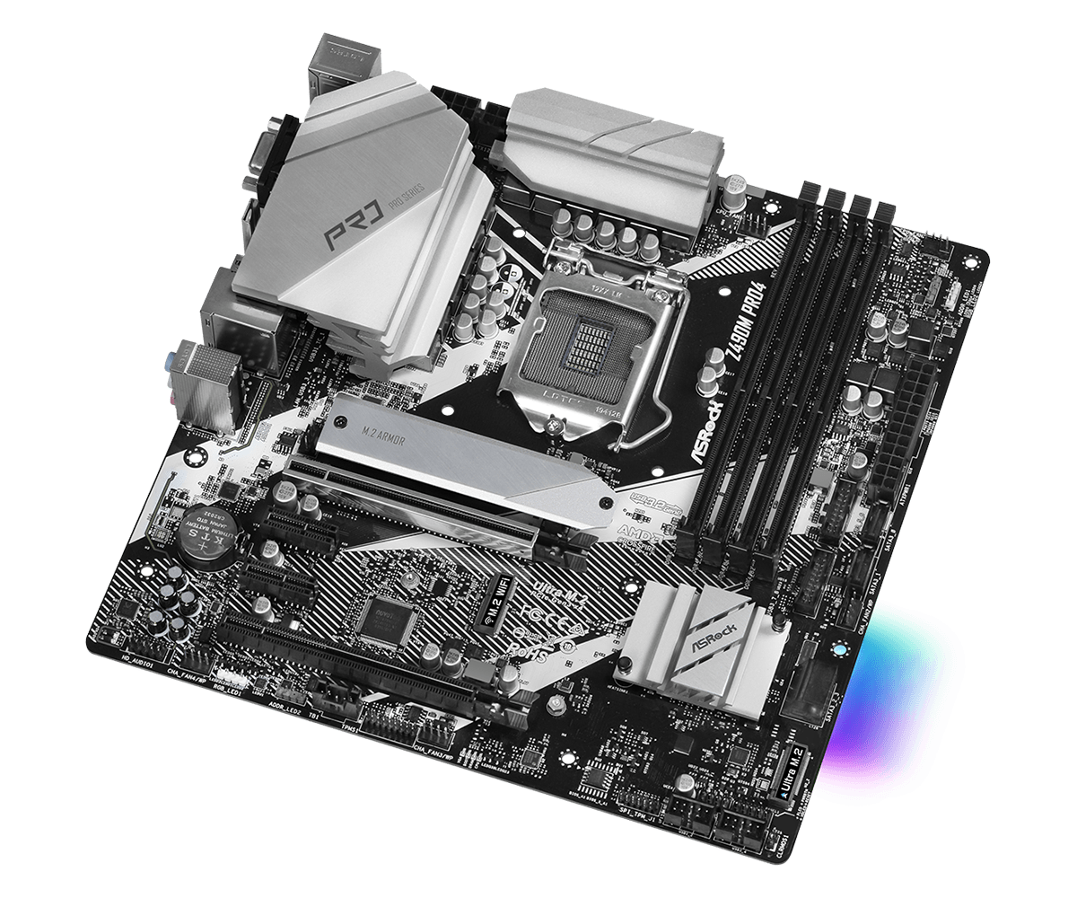 FOR ASRock Z490M PRO4 Motherboard Supports 10700K 128GB DDR4