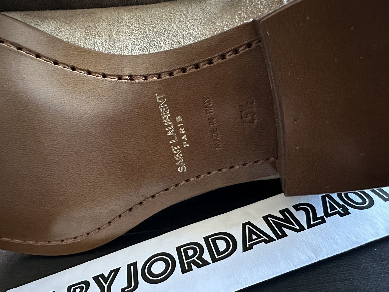 STIVALI CHELSEA SAINT LAURENT beige pelle scamosciata WYATT 30 scarpe da uomo EUR 45 5 US 12 5