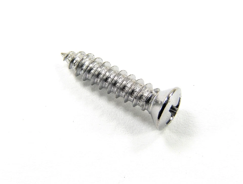 Tornillos interiores cromados para camioneta Dodge - #8 x 3/4" de largo - #6 cabeza ovalada - 25 tornillos #279 Foto 3 de 4