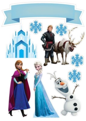 Elsa Eiskönigin Tortenaufleger Frozen  Torte Fondantpapier verschiedene Motive