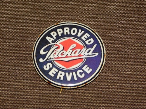 1 3/4"   CAR PINBACK BUTTON  APPROVED PACKARD SERVICE