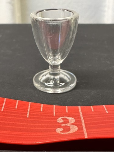 Dollhouse White Coffee Pot Cups Saucers Clear Pudding Tumblers Ice Cream Lot VTG - Photo 5/5