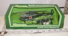TORCO MOBILE ARMY HOSPITAL SET HELICOPTER PLAYSET BOXED UNUSED