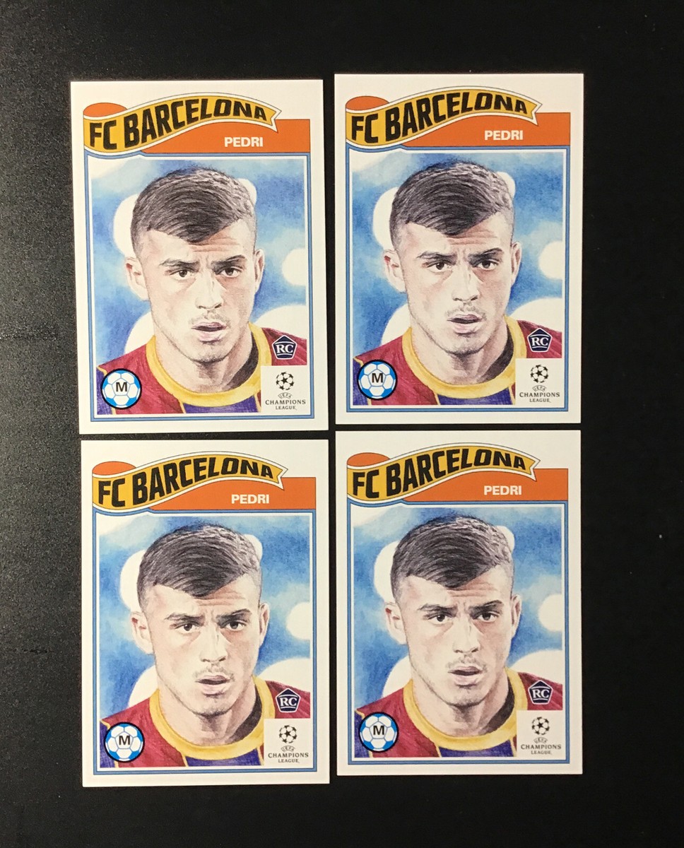 2020 Topps Living Set UCL PEDRI RC Barcelona Spain Rookie #243 X 4