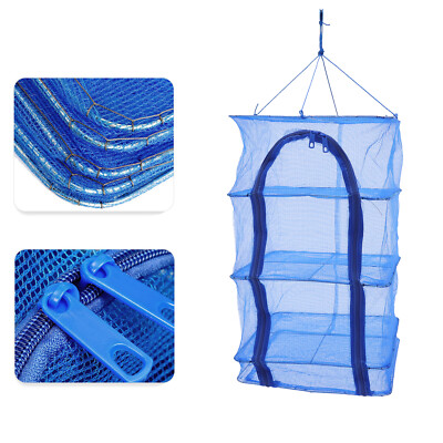 Foldable 4 Layers Drying Net Hanging Vegetable Fish Dishes Mesh Dryer Rack Good