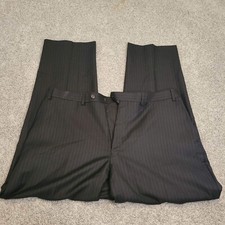 Chaps Pants Mens 40 X 32 Suit Separates Pinstripe Dress Blue Slacks 100% Wool