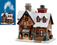 Lemax 05698 - Thicket Falls Cabin (Smoking) , Weihnachtsdorf - Neu