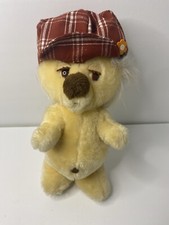 Woofits 1980 Dakin Elton Dog Plush Stuffed Animal Toy Plaid Hat 14  Vintage
