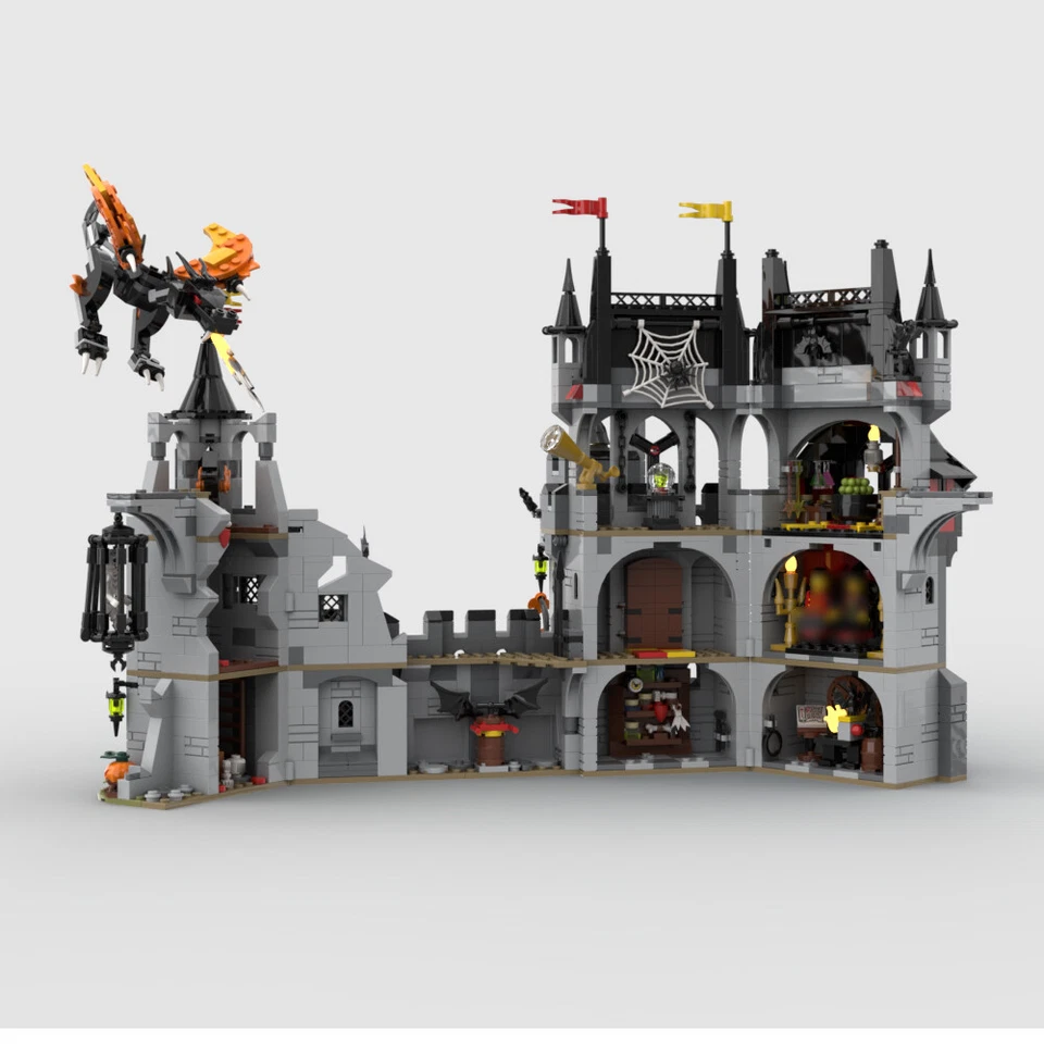 MOC-155206 Medieval Knights Castle Building Toys Modular Building 2003 Pieces - Image 3 of 4