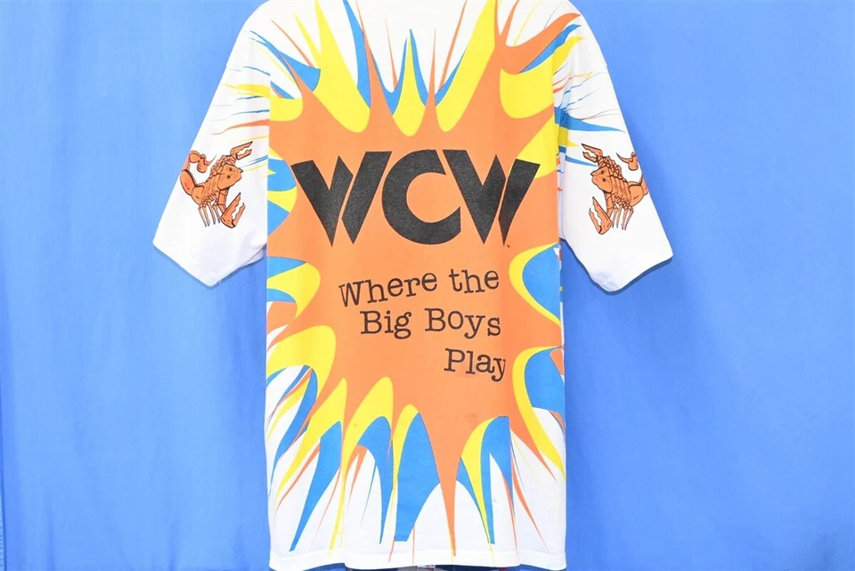 Camiseta de Colección Años 90 WCW STING SCORPION DEATH DROP AOP IMPRESIÓN TOTAL LUCHA LIBRE XL Foto 4 de 4