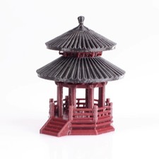 Chinese Ancient Building Circular Pavilion Model Scene Aquarium Bonsai Toys