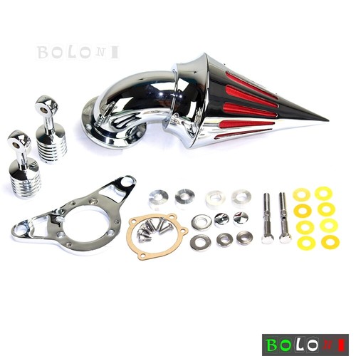 Spike Cone Air Cleaner Intake Filter Kit For Harley Touring Road Glide Softail - Picture 4 of 8