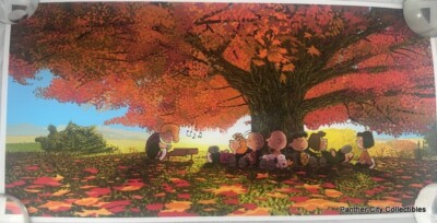 x/150 Fine Art Giclee Charles Schulz Mark Chilcott Peanuts Autumn Tree Print BNG