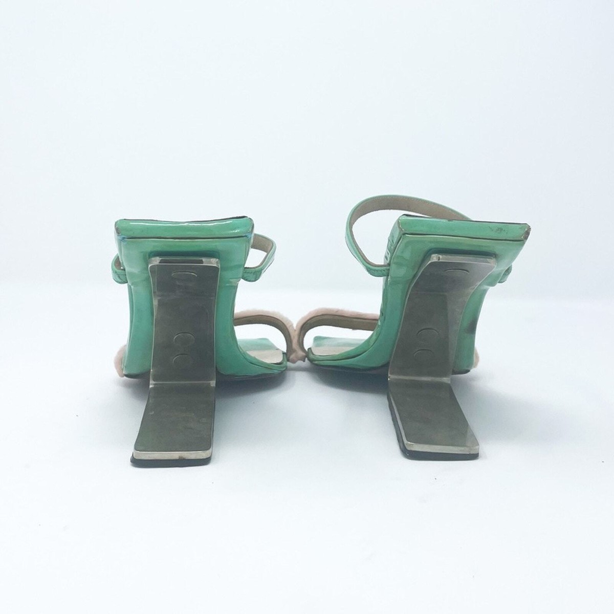 Vintage FENDI Patent Leather & Faux Fur Suspension Heels 7.5 Vintage FENDI Patent Leather & Faux Fur Suspension Heels 7.5