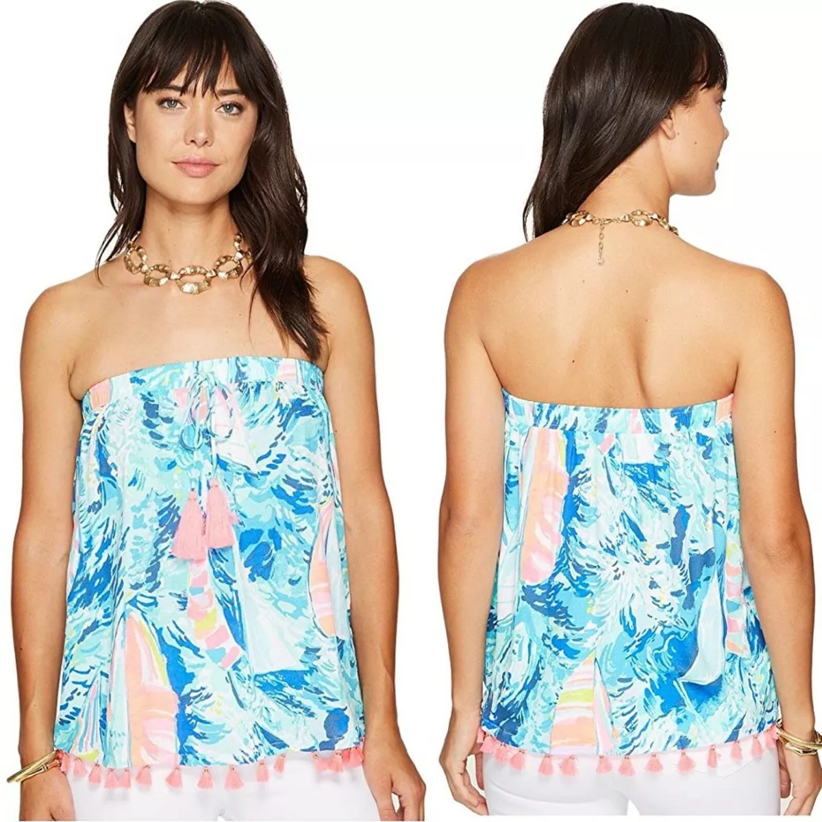 Lilly pulitzer strapless best sale top