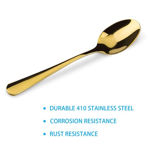 15 Packs Demitasse Espresso Spoons 4.3 Inch Mini Gold Coffee Spoon - Picture 4 of 7