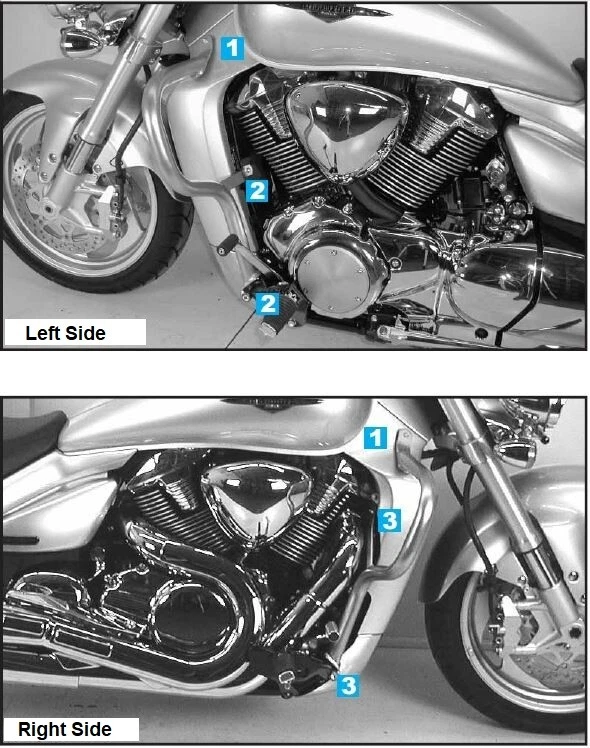 Suzuki M1800 VZ R Intruder Engine Protection Bar Chrome BY