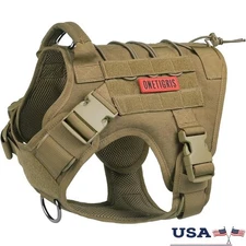 Adjustable Dog Harness MOLLE Padded Handle Traffic Control Leash Attachment New