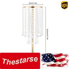 2 Pcs Crystal Flower Vase Stand Wedding Centerpieces Metal Flowers Rack Holder