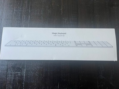 Apple Magic Keyboard Model A3119 W/ Touch ID & Numeric Keypad, White, New