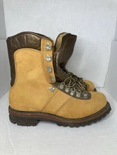 Chippewa VTG Kush N Kollar Tan Leather Wool Logger Boots 5468 - Men's 10 E