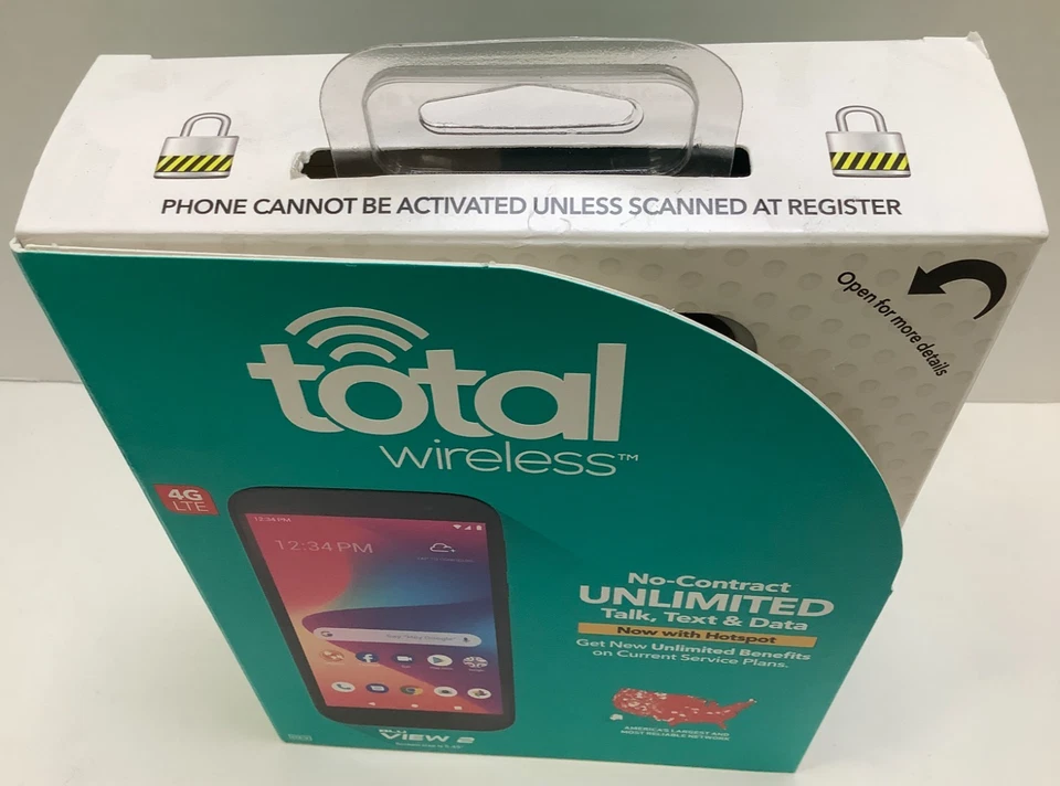 Total Wireless Blu View 2 4G LTE Prepaid Smartphone Black 32GB, Network Locked - Image 4 of 4