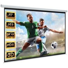 Motorized 72" 16:9 4K HD Projector Screen Electric