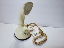 Vintage 1950s MCM ERICOFON Ericsson Rotary Corded Ivory Red Black Phone Untested