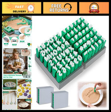 72pcs Alphabet Stamps Set for Clay - 1/2" Pottery Letter Number Molds for DIY