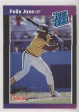 1989 Donruss Rated Rookie Felix Jose (*Denotes* on Back) #38 0b5