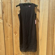 Vince Camuto  Lace Bottom Little Black Dress Lace Office Romantic Basic Sz 2 NWT