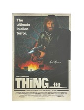 Kurt Russell Signed John Carpenter’s The Thing Mondo Movie Poster Lithograph BAS