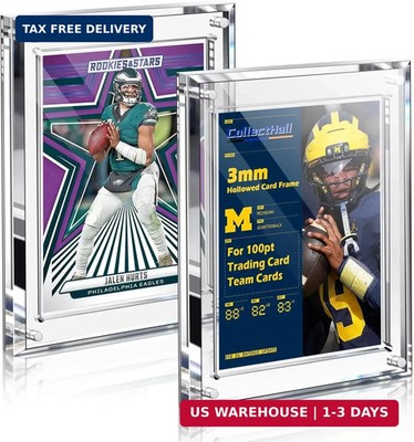 2 Pack Acrylic Baseball Card Holder, Fit 100 pt Thick Cards and Team Cards, Magn