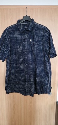 Herrenhemd kurzarm 4XL dunkelblau mit Muster von Reward Plus im TOP Zustand