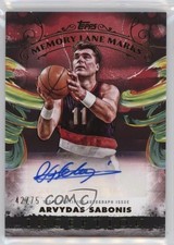 2024-25 Topps Inception Memory Lane Marks Red 42/75 Arvydas Sabonis Auto HOF r7o