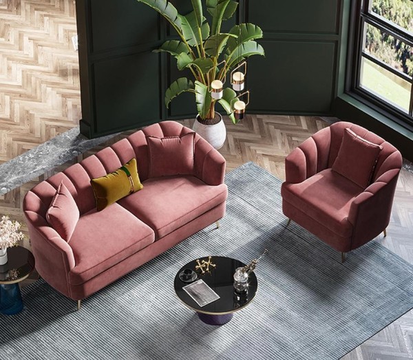 Sofagarnitur 3+1 Sitzer Sitz Design Couch Lounge Sofas Wohnlandschaft Samt MöBel-image