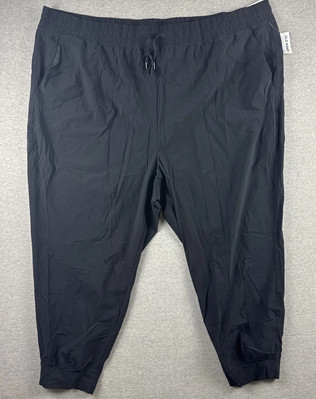 Old Navy Go Dry Active High-Rise Jogger Sweatpants Size 4X Black Drawstring