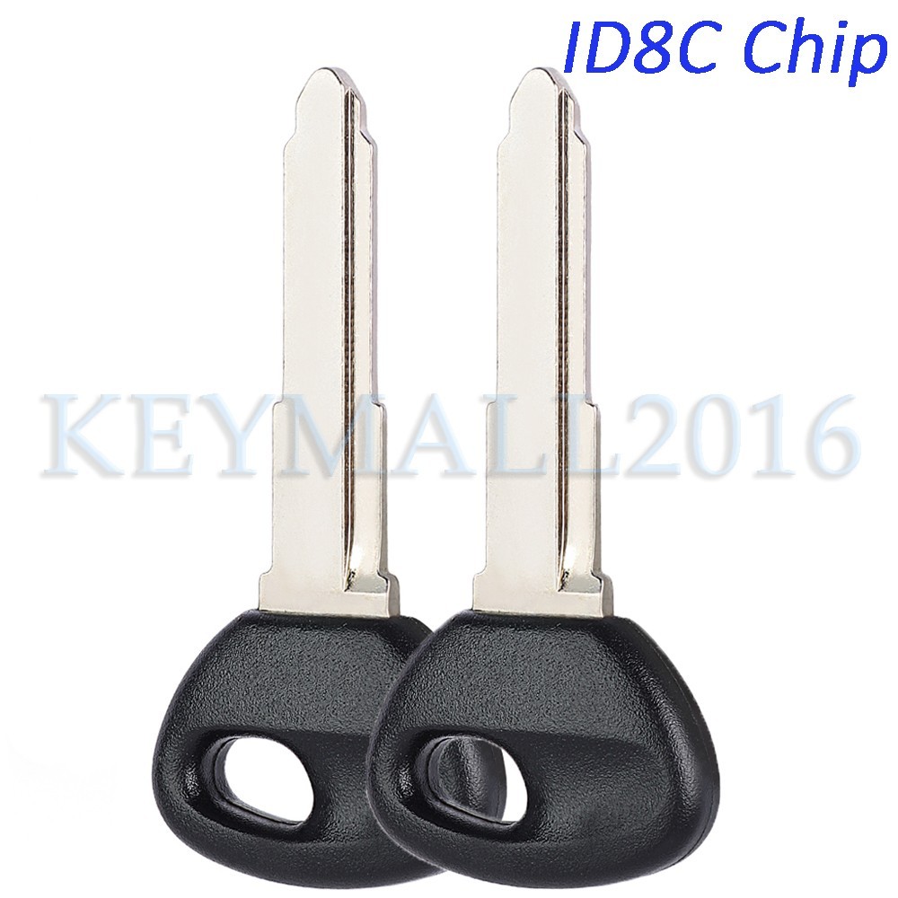 やま ピピットキー 2台 2 Transponder Ignition Key for MAZDA MPV 626 Miata MX5 ID8C Chip